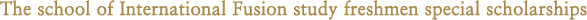 The school of international fusion study freshmen special scholarships
